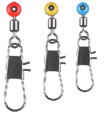 Small Plastic Head Rolling Swivel with Interlock Snap Fishing Sinker