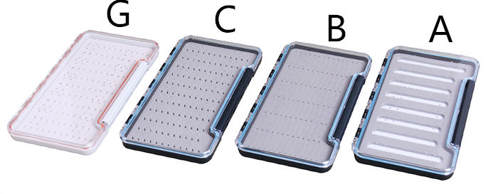 1 PC Waterproof Plastic Single-sided Fly Fishing Box Lightweight Fly Fishing Box Blue