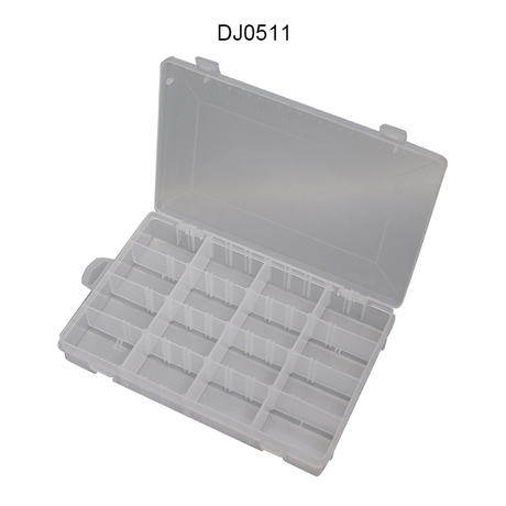 Clear Plastic 16 Grid Adjustable Jewelry Bead Storage Box Case Craft Organizer Home