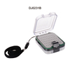 1PC Transparent&Blue+Black Two-Sided Waterproof ABS Fly Fishing Box 9.8*7.3*3.6cm