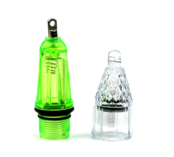 1PC Green&Transparent 12cm LED Flash Fishing Light Deep Drop LED Lamp
